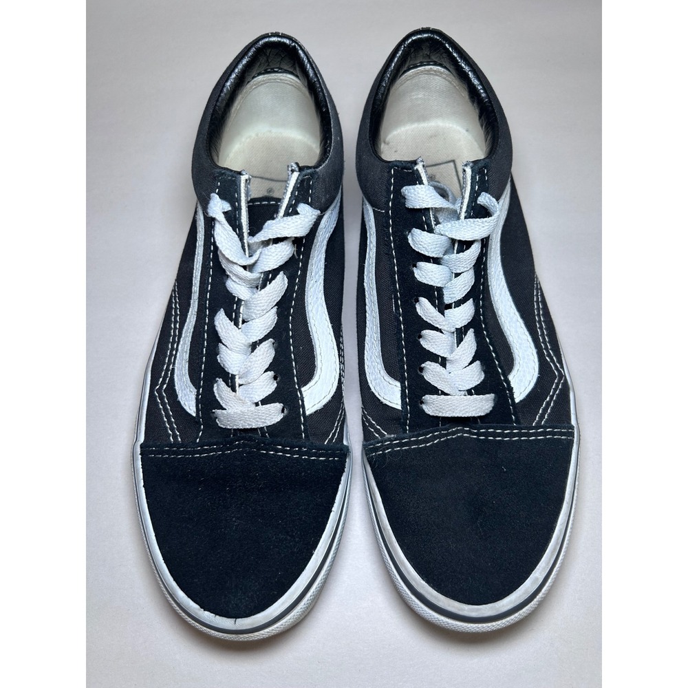Vans Old Skool Black White Canvas Suede Skate Shoes Men 4.5 Womens 6.0 507698